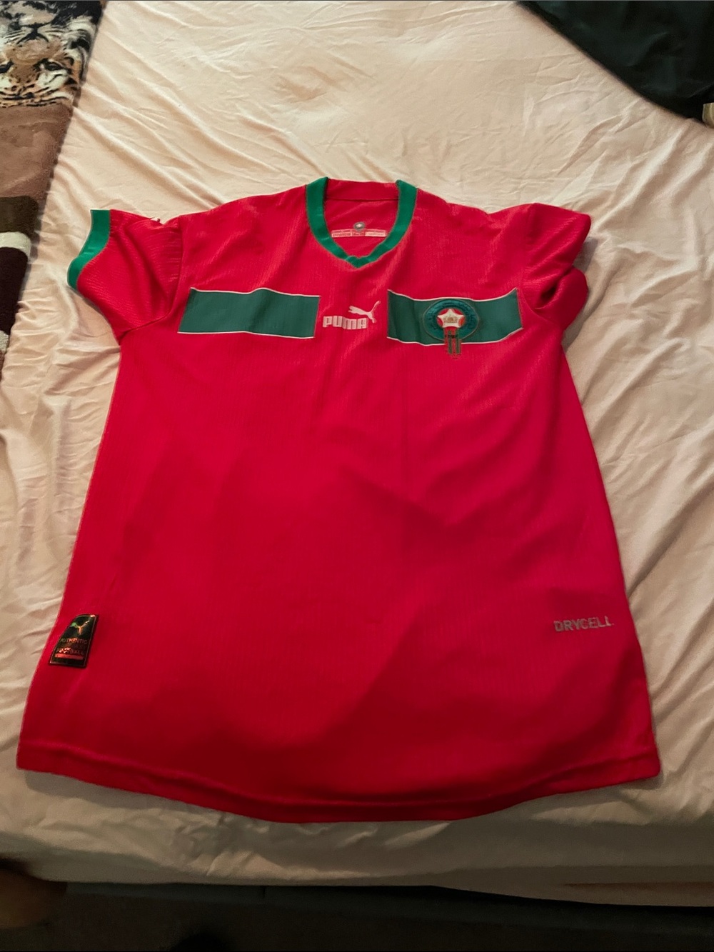Puma Kids Red Jersey with Green Trim